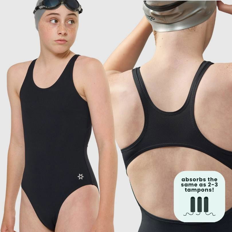 Period One-Piece Sport Swimsuit for Girls - Eltee Sydney - 