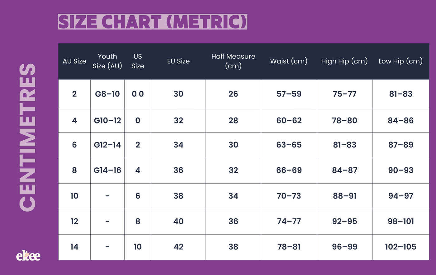 Size Chart & Measuring Tips | Find Her Perfect Fit | Eltee Sydney
