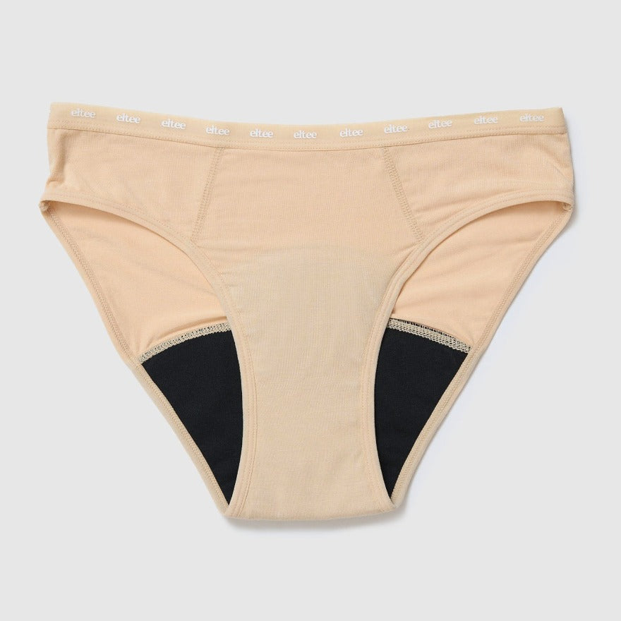 Front view of Eltee Sydney girls' period underwear, showcasing comfortable fit and stylish design