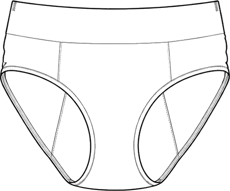 UnderShortie line drawing